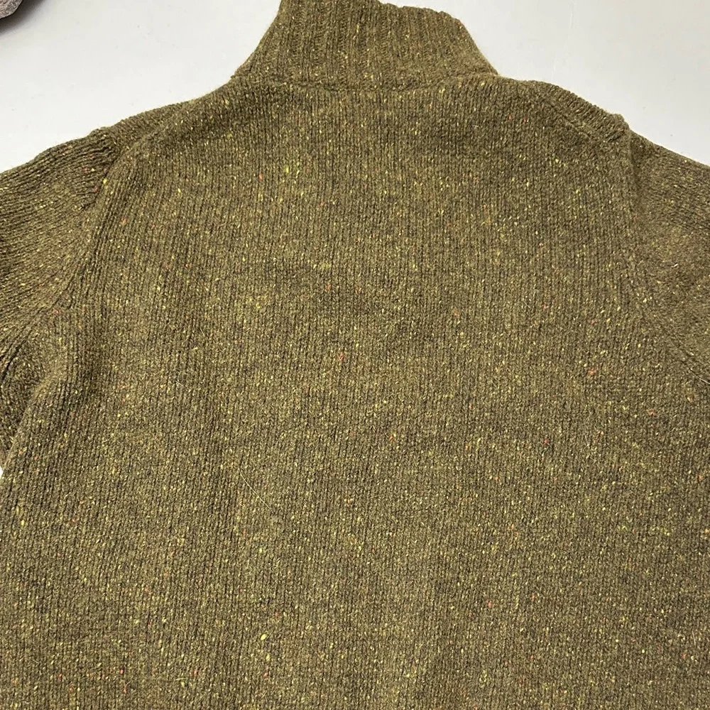 Lands' End Men's Wool Turtleneck Sweater in Olive - Picture 8 of 9
